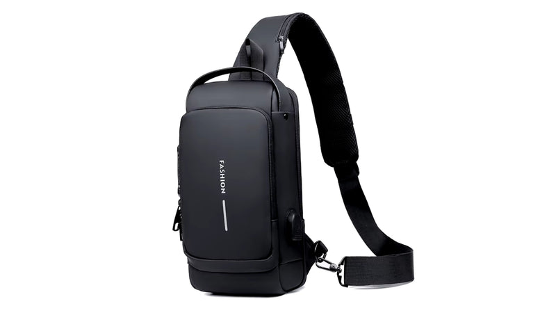 Mochila Anti-Furto com Senha USB Slim Bag